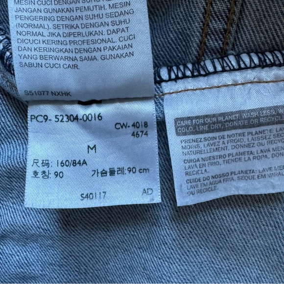 Levis Trucker Blue Denim Jacket Sz M - Picture 14 of 16